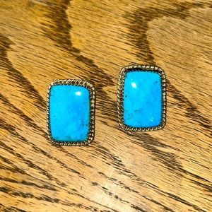 Turquoise and sterling silver stud earrings!